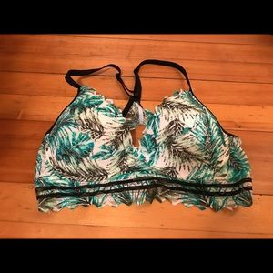 PINK VS Tropical Leaf Pattern Push-Up Bra